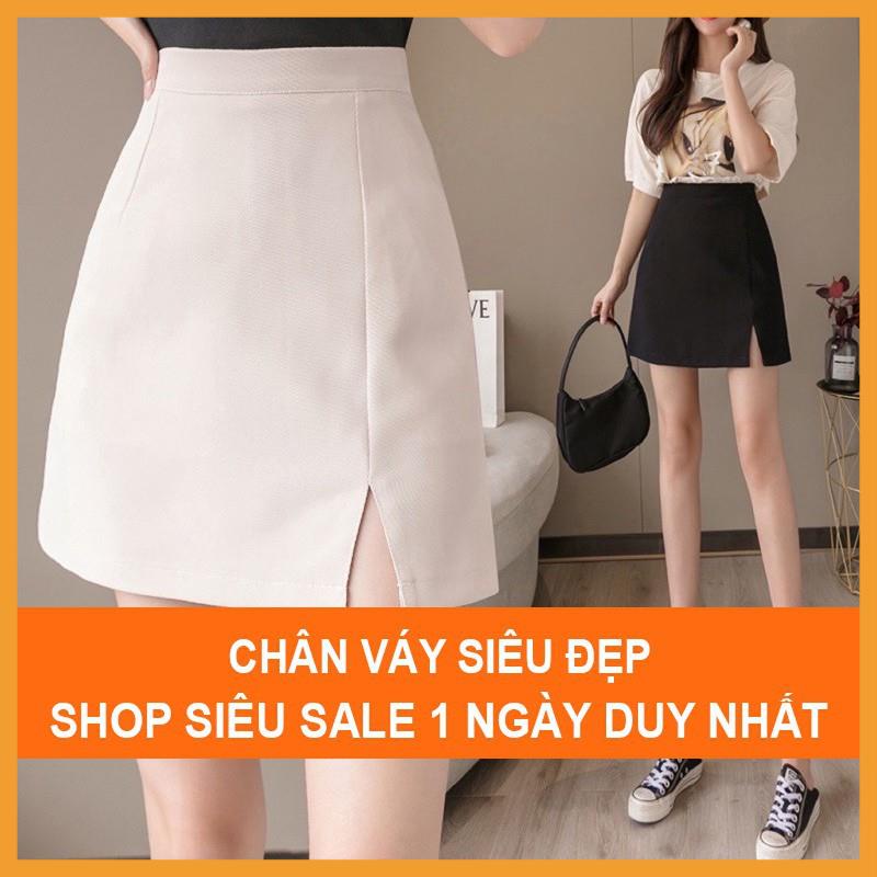 [MÃ VAY18 GIẢM 30K ĐƠN 500K] Chân váy ngắn chữ a xẻ trước, chân váy chữ a công sở xẻ tà