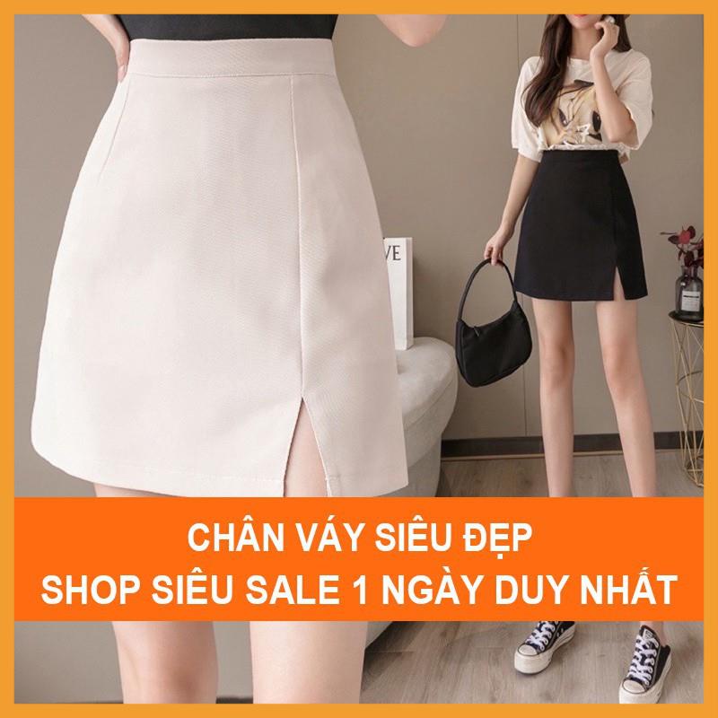 [MÃ VAY18 GIẢM 30K ĐƠN 500K] Chân váy ngắn chữ a xẻ trước, chân váy chữ a công sở xẻ tà