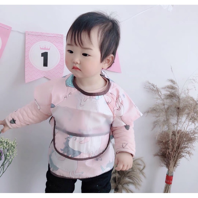 Áo ăn dặm cotton ngắn tay cho bé AYC04