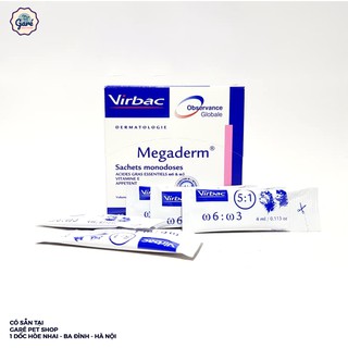 Gel Megaderm Virbac cho Chó Mèo bổ sung Omega 3 & 6 Vitamin E dưỡng da lông giúp ngon miệng Garé