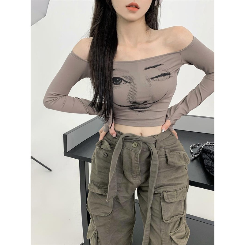 Áo Thun Tay Dài Trễ Vai Phong Cách Âu Mỹ Thời Trang Cho Nữ