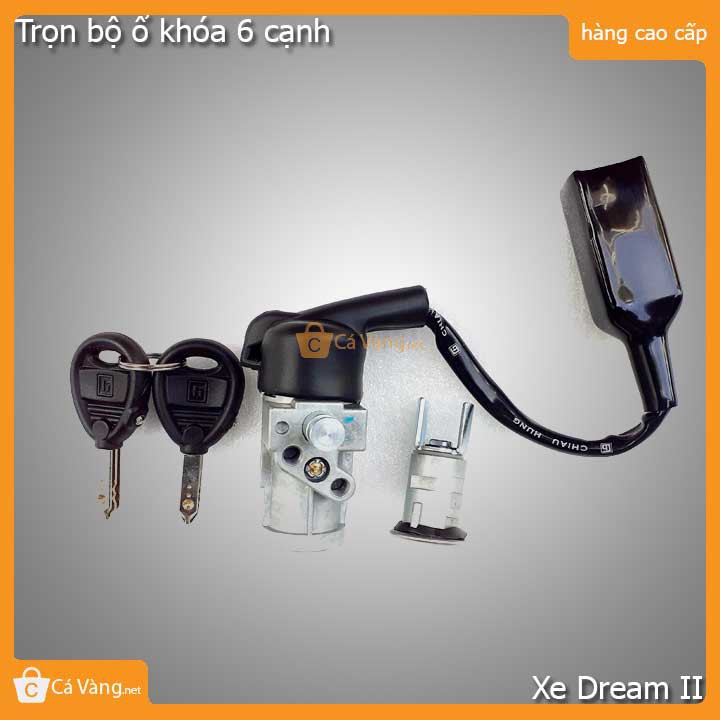 Ổ khóa xe Dream II, Thái (Khóa 6 cạnh) chất lượng tốt