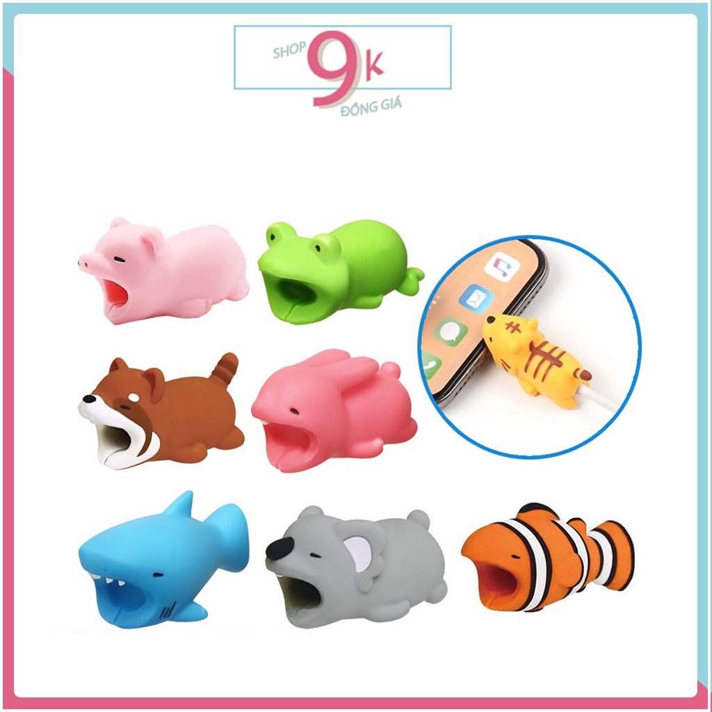 Bọc đầu cáp sạc CHỐNG GẪY GẬP, ĐỨT hình THÚ KUTE