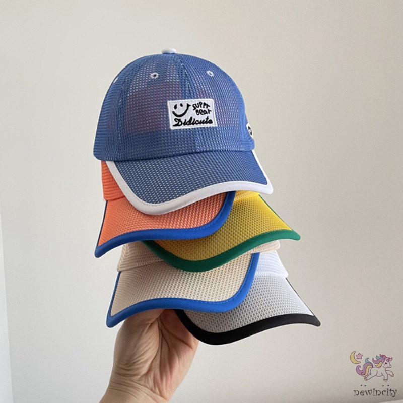 Mũ Lưỡi Trai Phối Lưới Thoáng Khí Phong Cách Hàn Quốc Cho Bé