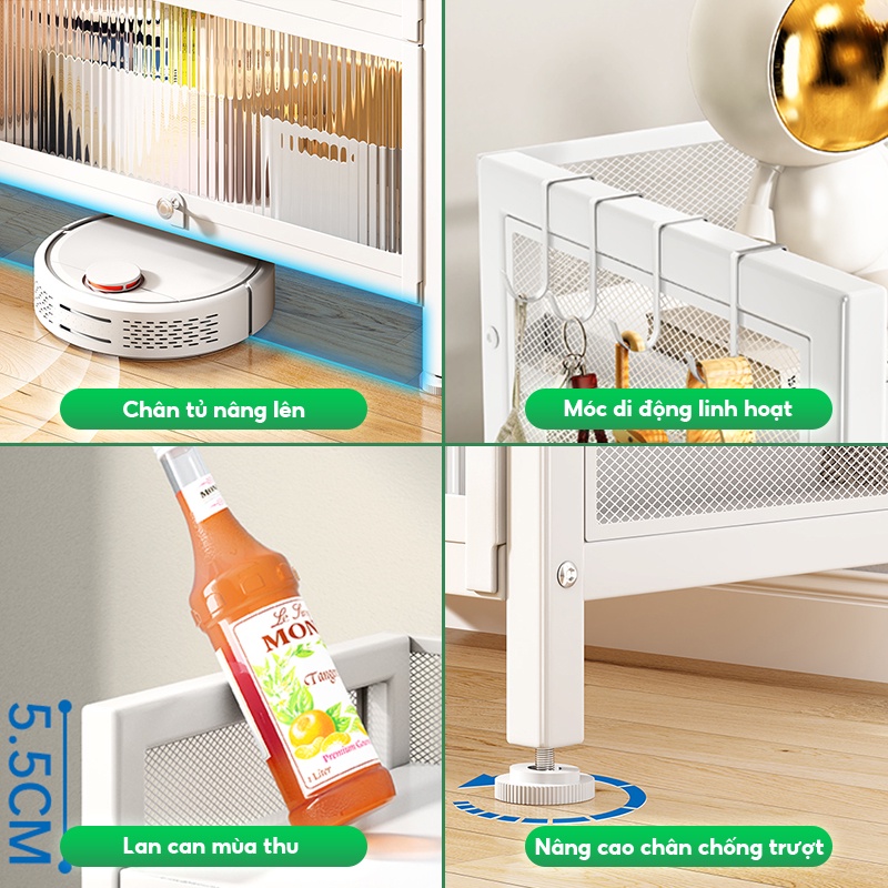 NETEL Kệ để đồ trong tủ bếp  Đồ dùng nhà bếp Kệ để lò vi sóng Giá để đồ nhà bếp giá lưu trữ đa chức năng