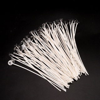new 100pcs candle wicks cotton core pre waxed with sustainers for candle making 15cm [lucaiit thumbnail