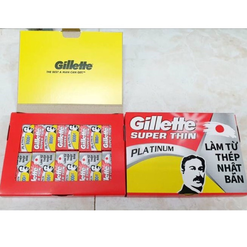 Lưỡi Lam Gillette Super Thin Hộp 100 Cái, Lưỡi Lam Ông Già Gillette