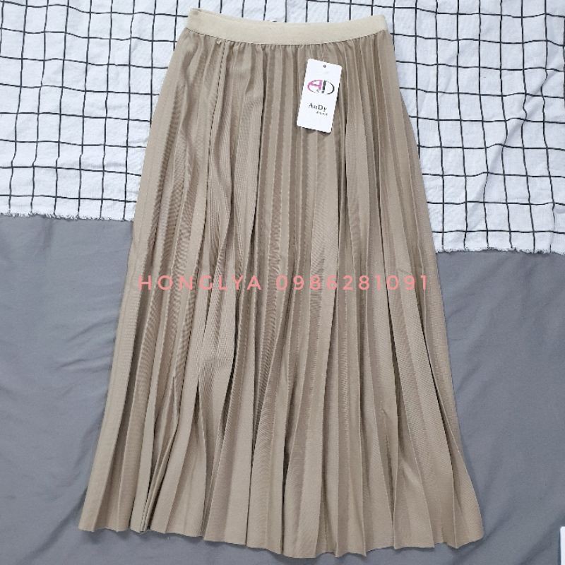 [hình thật] Chân váy dạ dáng dài midi xếp li xinh xắn | BigBuy360 - bigbuy360.vn