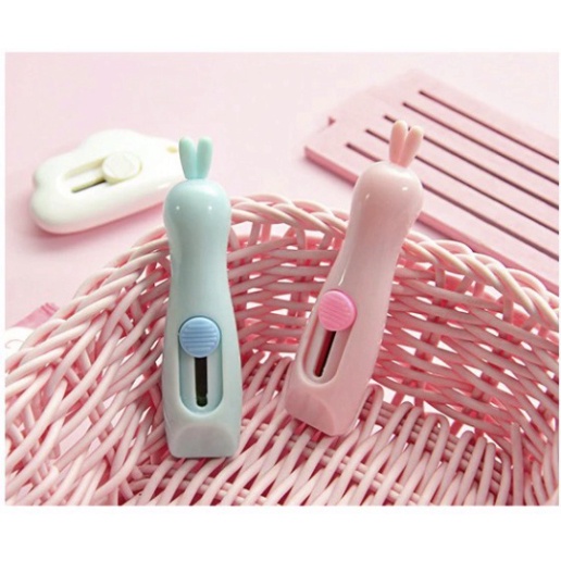 Dao rọc giấy [Giá Sỉ] Dao cắt rọc giấy hình tai thỏ màu sắc dễ thương 9449 🌻🌻Gia dụng Homedy🌻🌻