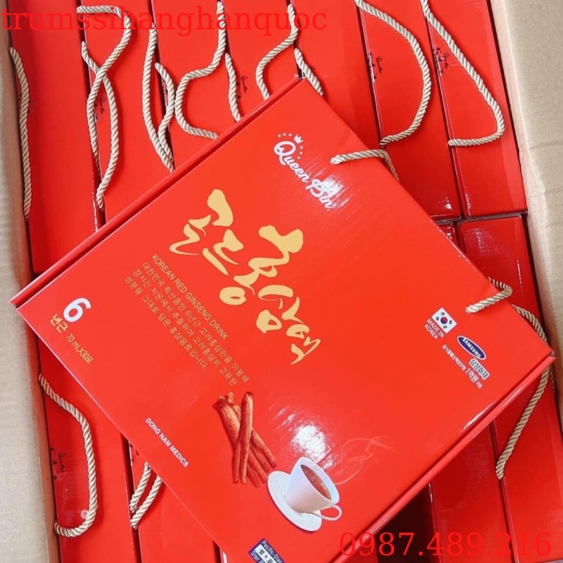 Nước Hồng Sâm 6 Năm Tuổi Hàn Quốc, Hộp 30goi 80ml (sâm chén)