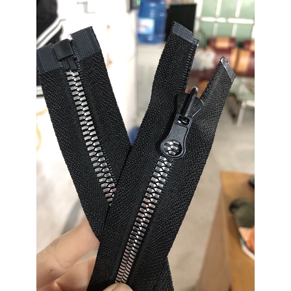 Dây khoá kéo răng nhựa   mạ dài 60-65-70-75cm