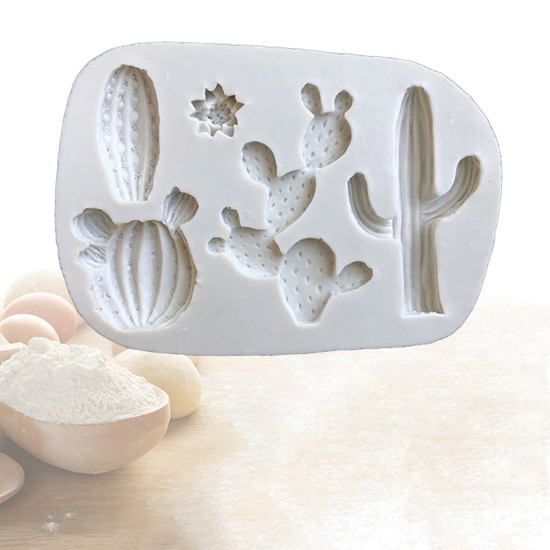 Khuôn silicon hình chậu cây xương rồng làm đồ thủ công diy từ nhựa resin epoxy