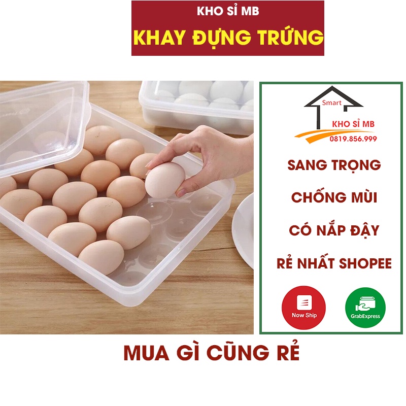 hộp đựng trứng, khay đựng trứng 2 tầng, bảo quản trứng trong tủ lạnh, 24 ô cao cấp nhựa việt nhật KHO SỈ MB