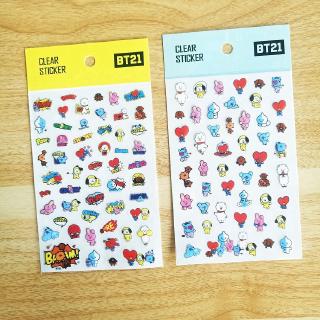 Miếng dán phong cách hoạt hình KPOP BTS BT21 SHOOKY TATA KOYA
