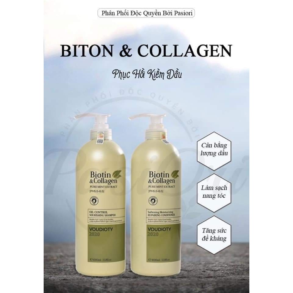 CẶP DẦU GỘI BIOTIN &amp; COLAGEN VOUDIOTY 2020 SIÊU MỀM MƯỢT