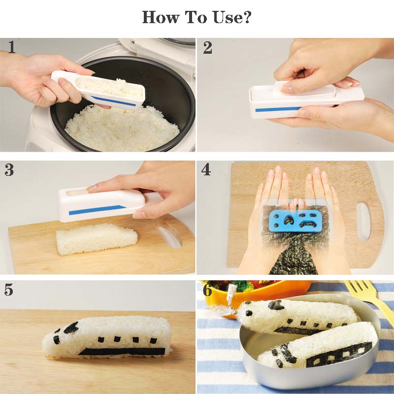 Khuôn Làm Sushi Hình Đoàn Tàu Vui Nhộn Cho Bé
