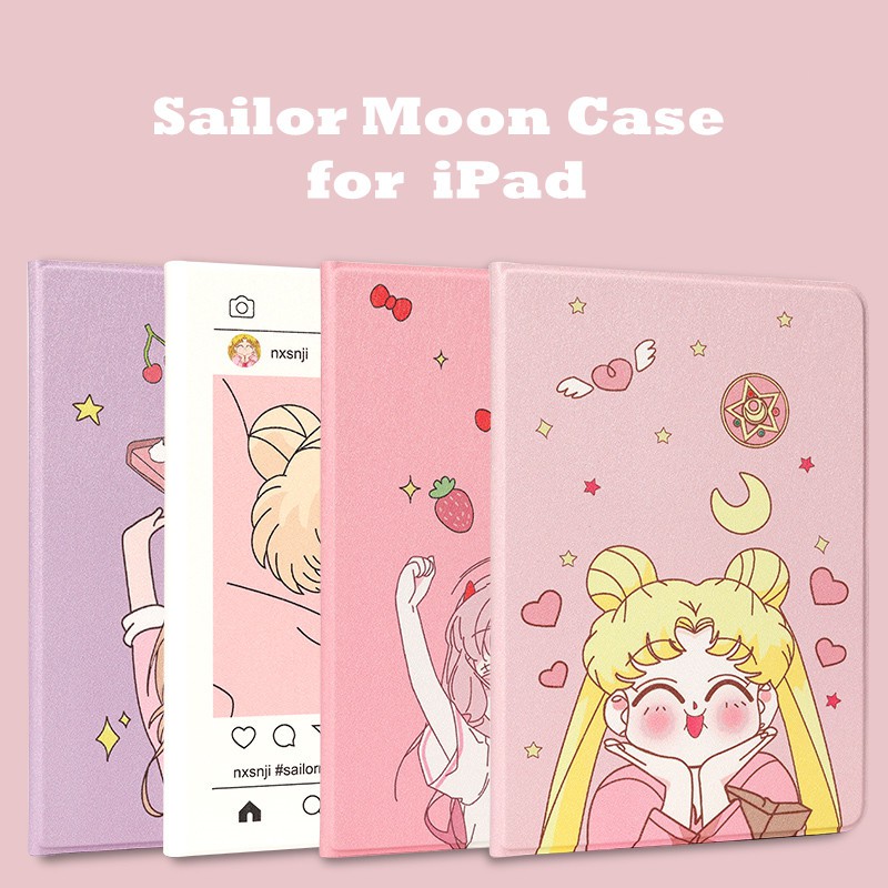 Bao da nắp lật in họa tiết hoạt hình cho Ipad Mini 1 2 3 4 5/Air 1 2/Pro 9.7/5th 6th 9.7 2017 2018/Pro 2018