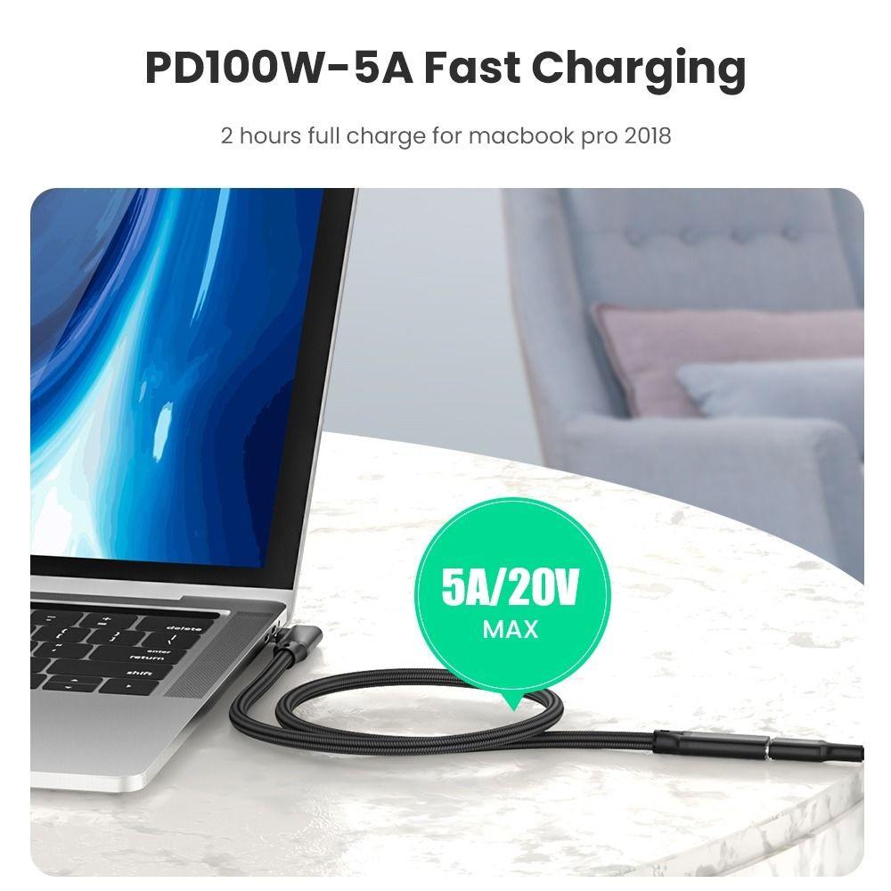 MYRONGVN Dây Cáp Nối Dài Loại C HD 4K 90 Độ PD 100W Chất Lượng Cao