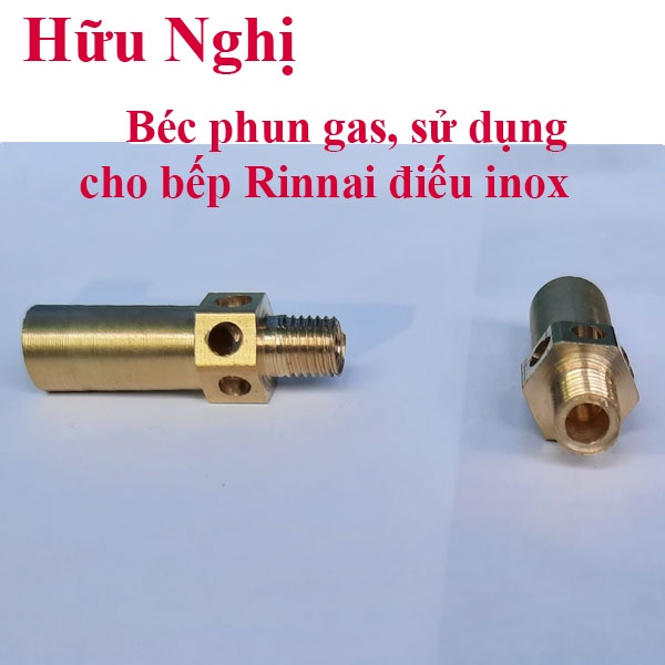 phụ kiện bếp gas rinnai,Béc phun gas bếp gas Rinnai điếu inox, sử dụng để nối điếu inox 19.5cm đời mới