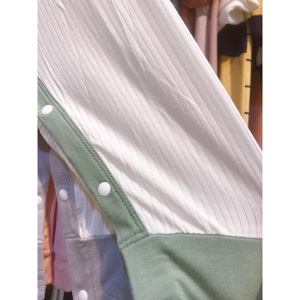 Bodysuit Uala Rogo dài tay chất Modal cao cấp mềm mịn mỏng nhẹ mát da viền đơn giản cho bé trai bé gái sơ sinh 3635