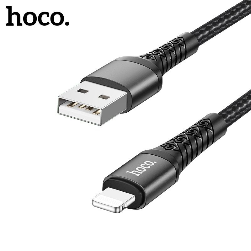 Cáp sạc hoco. DU19 sạc nhanh 3A dây dù siêu bền dài 1M ( ta.0) ( Đen)