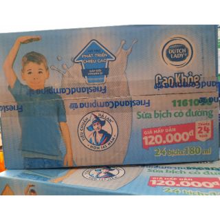 Sữa bịch có đường Cao khỏe 24 bịch ×180ml
