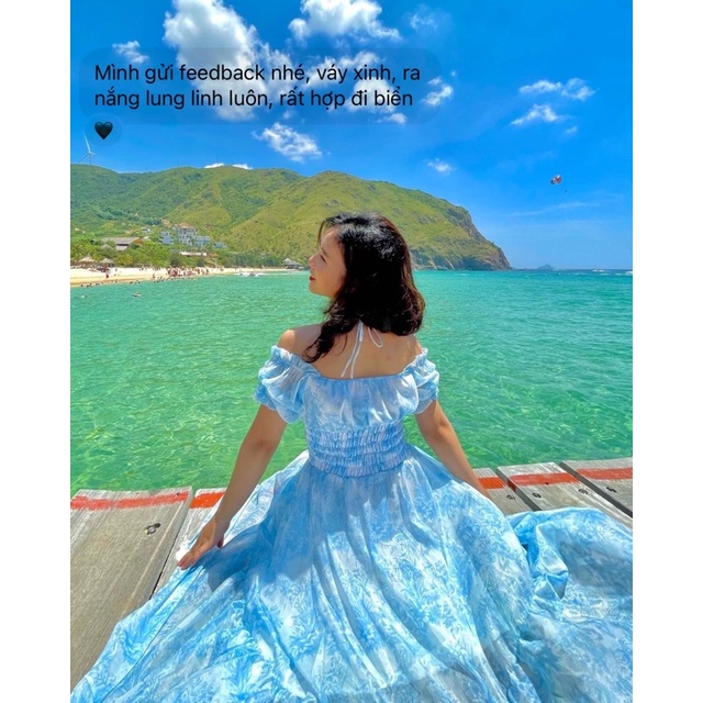 Azura Dress Váy Voan tơ vải in độc đáo