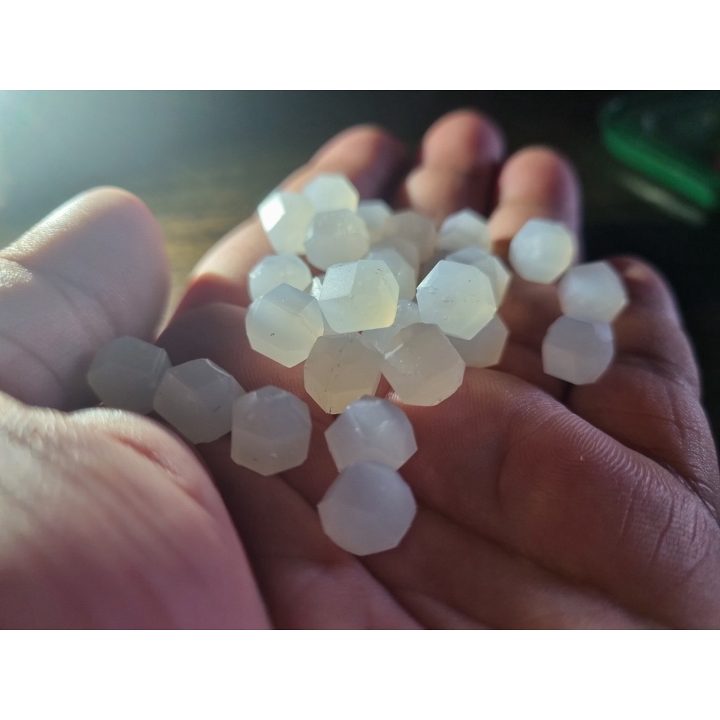 01 Viên bi Đa giác Silicone Mềm 8mm