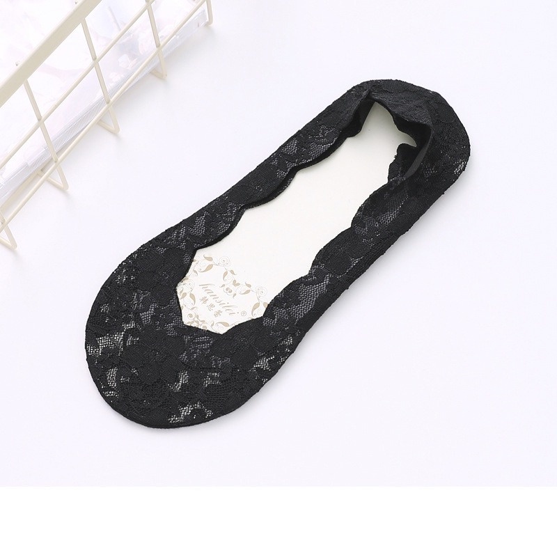 Take Talk  Vớ ren hoa ngắn tàng hình co giãn chống trượt thời trang mùa hè cho nữ cỡ 35-39