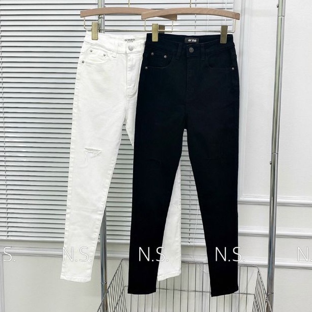 Quần skinny 1 khuy rách gối