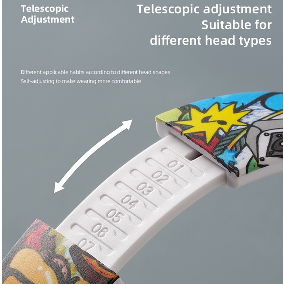 Tai Nghe Bluetooth Không Dây Âm Thanh HiFi Chống Ồn Thiết Kế Graffiti | BigBuy360 - bigbuy360.vn