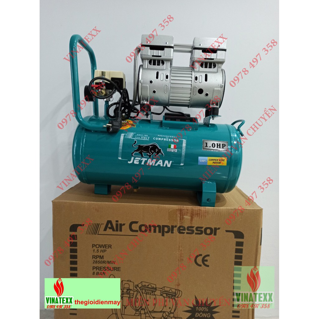 Máy nén khí không dầu, máy bơm hơi, máy phun sơn, máy phụt tẩy JETMA 30L
