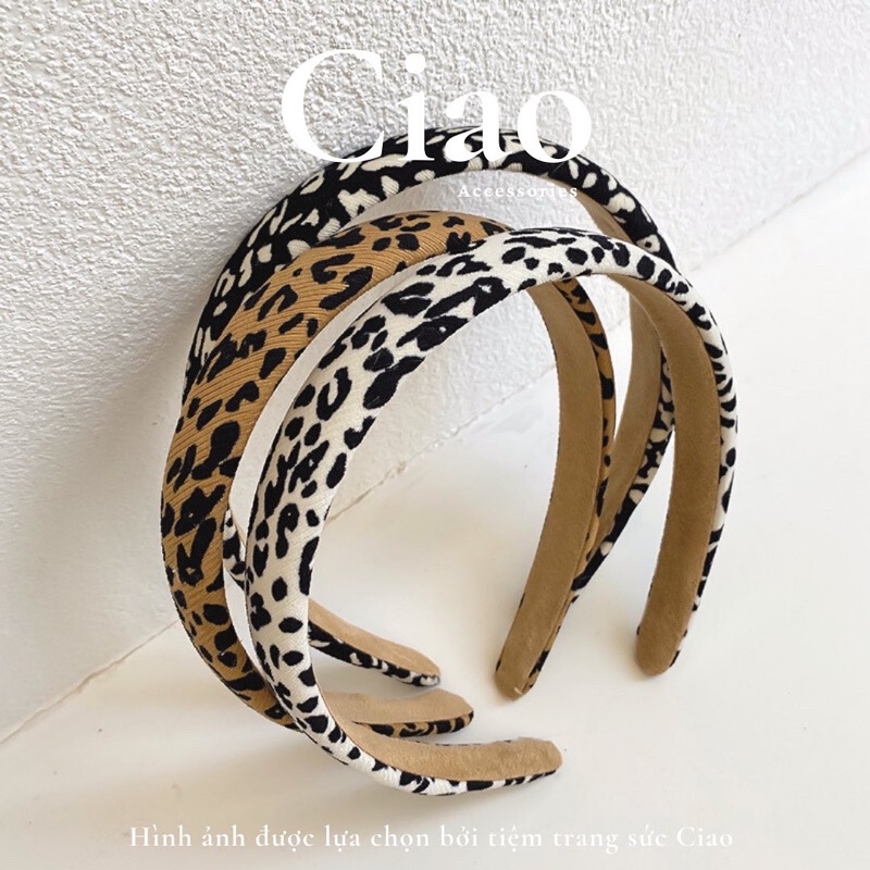 [NEW ITEMS] Băng đô/ Cài tóc thiết kế hoạ tiết da báo Ciao accessories