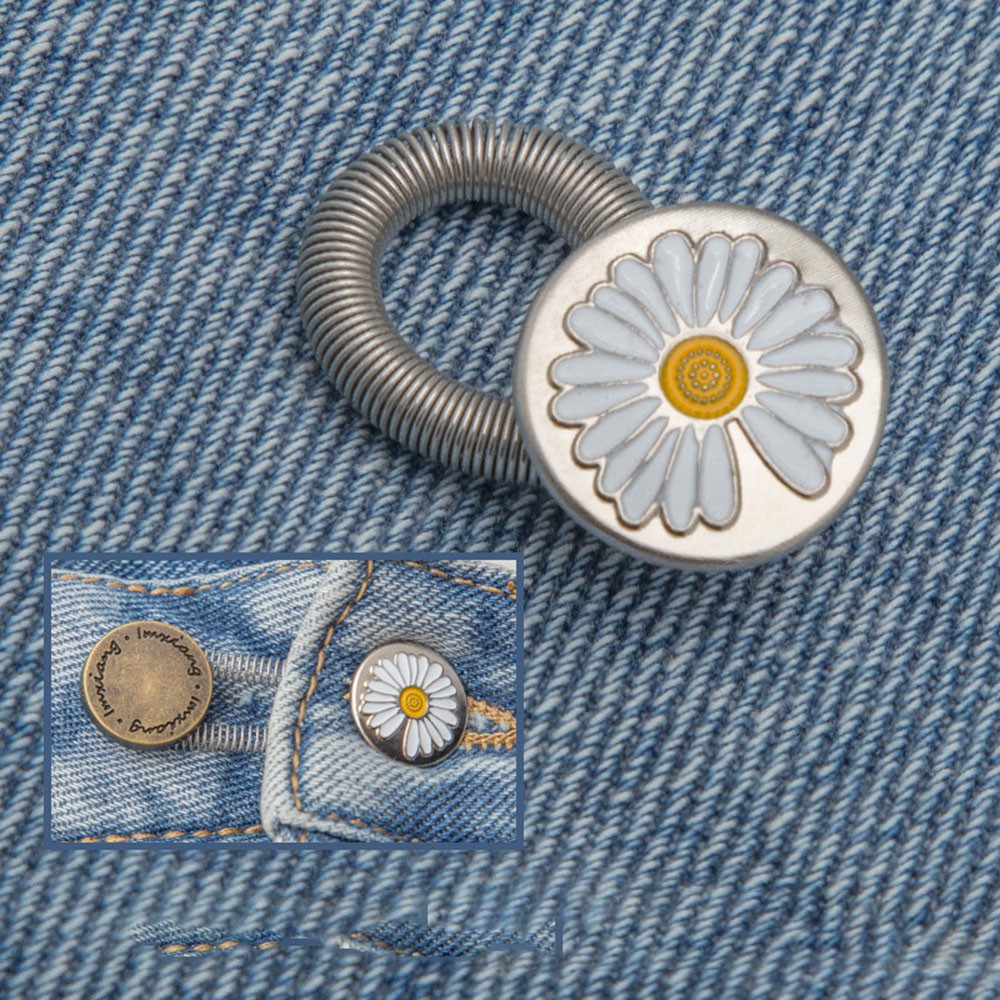 Nút quần jean đàn hồi không cần đinh gắn tiện lợi