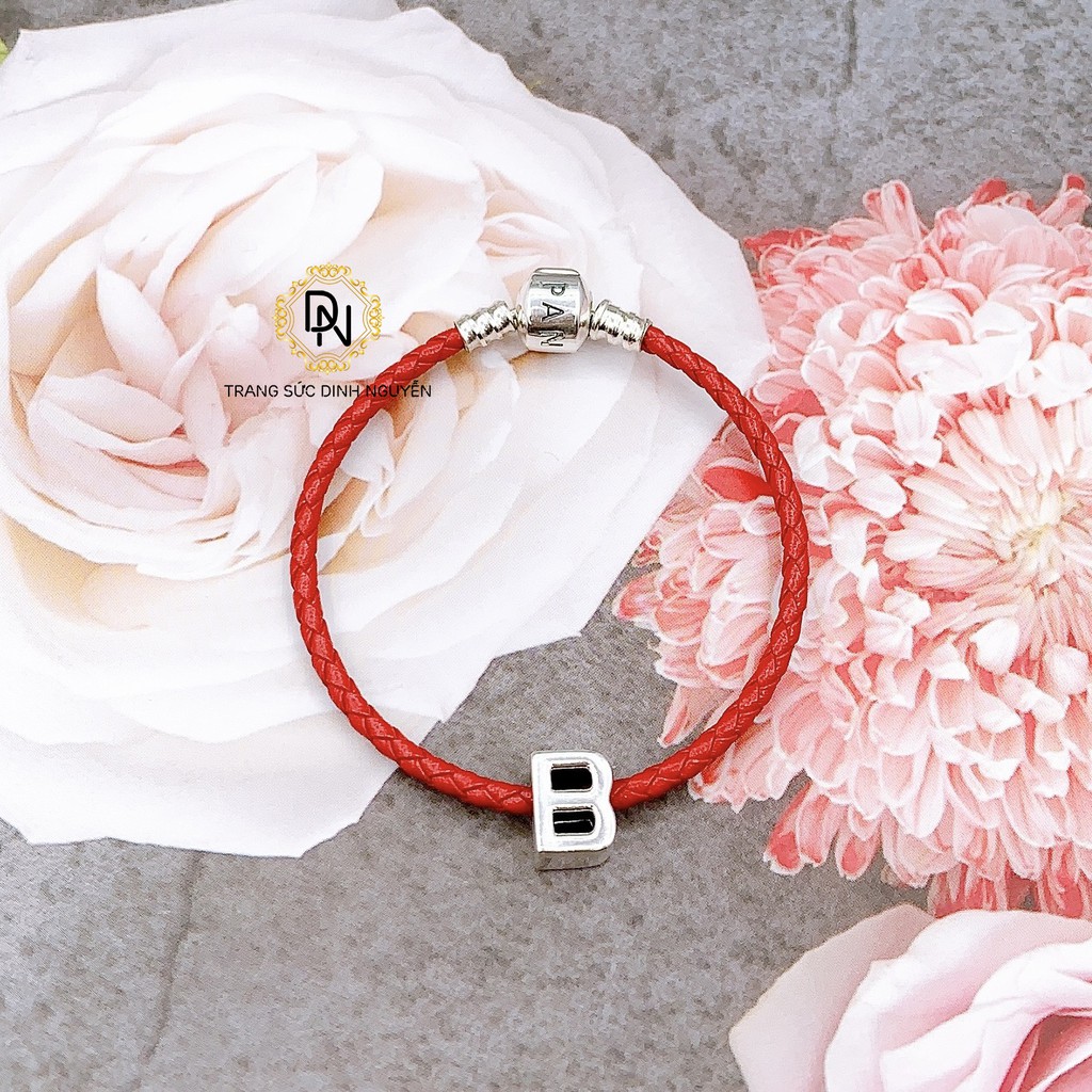 [Hàng cao cấp] Vòng tay bạc charm s925 🥰 Freeship 🥰 Vòng tay da chốt trụ bạc S925 ALE, mix charm tài lộc, may mắn 2021