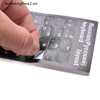 {FCC} Russian Standard Computer Keyboard Layout Stickers W/ White & Amp White Letters {lenmengfine2}