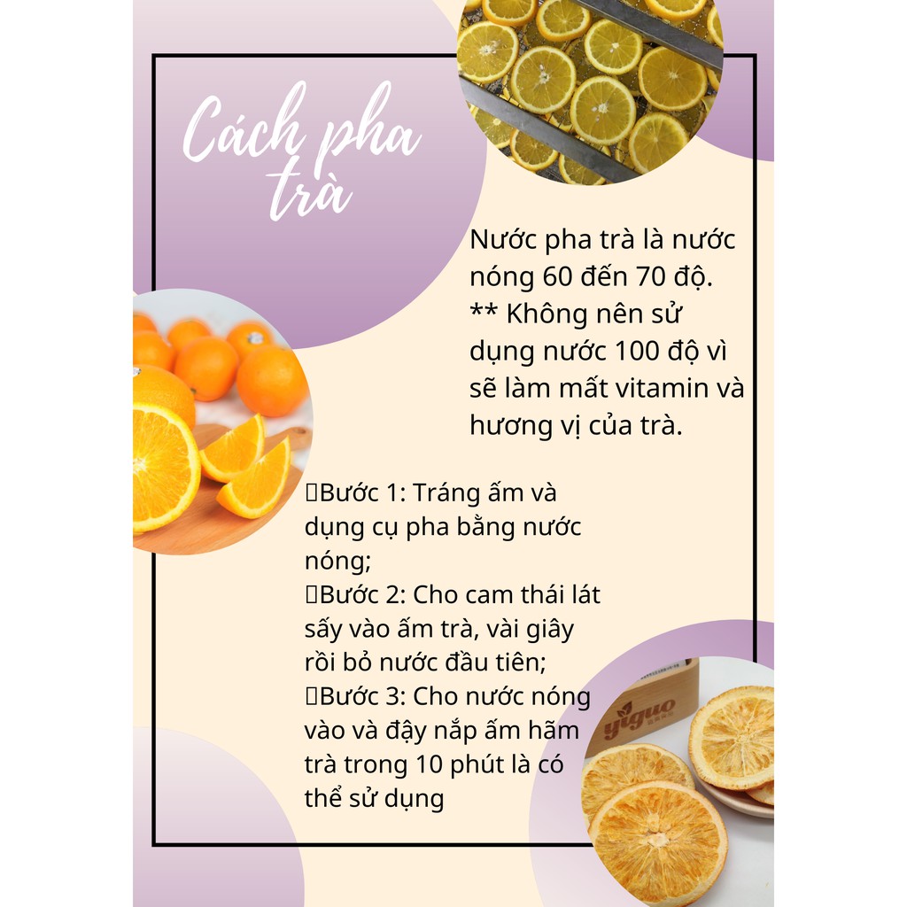 Cam mỹ thái lát sấy lạnh gói 250 gram