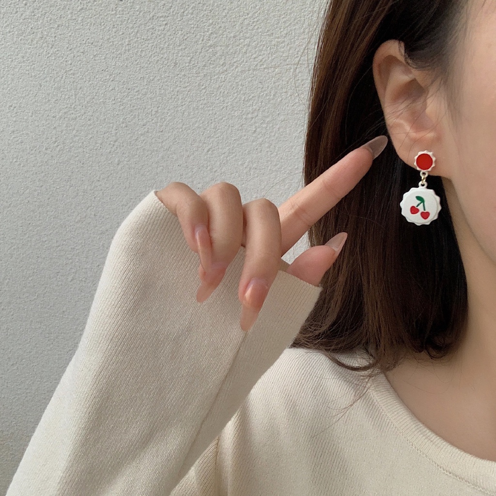 Cute Elk Santa Christmas Tree Drop Earring Crystal Pearl Gold Stud Earrings for Women Accessories Jewelry