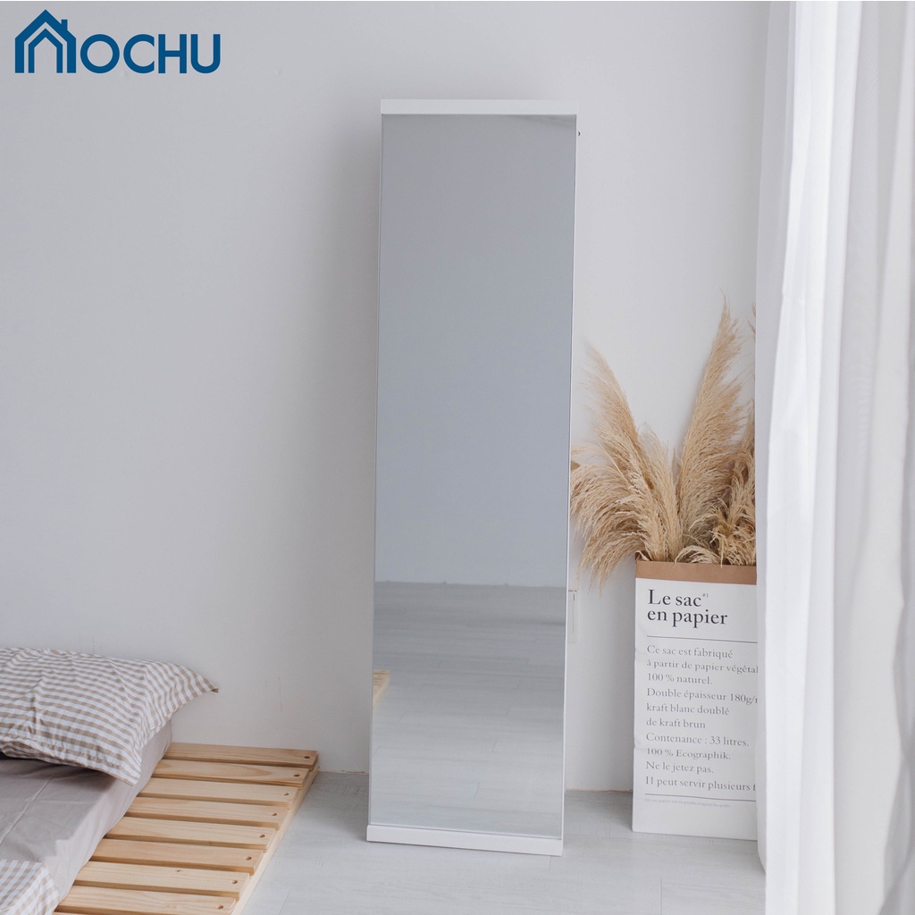 Gương đứng soi toàn thân tràn viền khung gỗ OCHU có chân di động A MIRROR Nội thất Dec