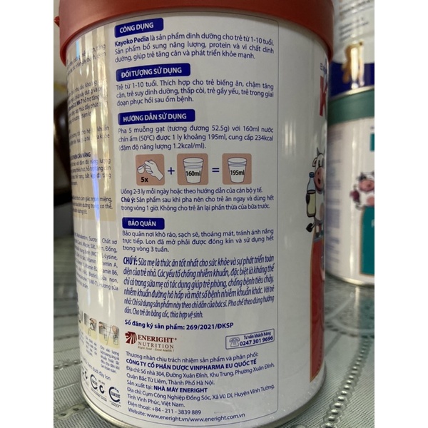 Sữa bột Kayoko Pedia công nghệ Nhật 900g