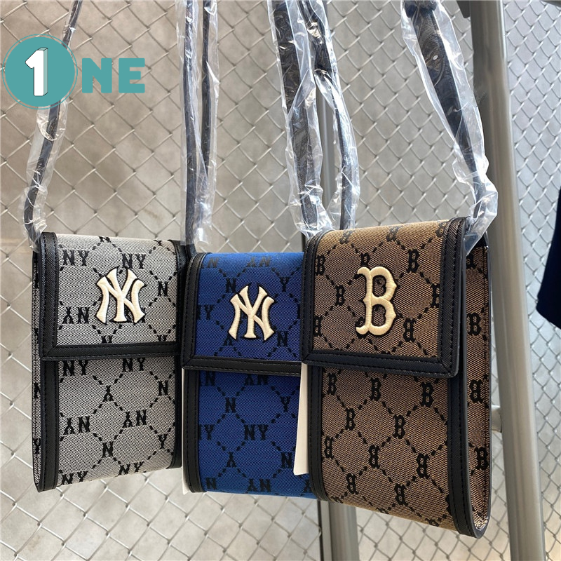 ( Chuẩn Hãng ) Túi Đeo Chéo MLB NY Mini Monogram Diamond Jacquard Cell Phone Cross Bag New York Yankees Full Tag