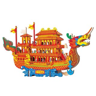 Mô hình Gỗ, đồ chơi lắp ráp, Thuyền Rồng, xếp hình