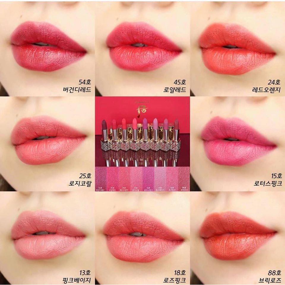 Son whoo hoàng cung Velvet Lip Rouge bản mới 2019