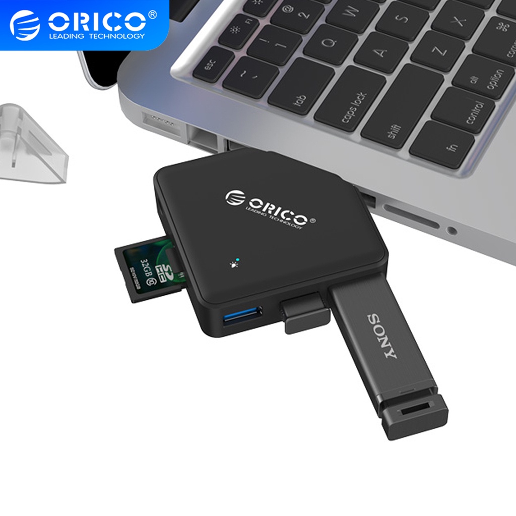 Đầu đọc thẻ nhớ ORICO TF / SD USB3.0 5gbps 5 cổng OTG chuyên dụng cho Laptop (C3TS) ORICO