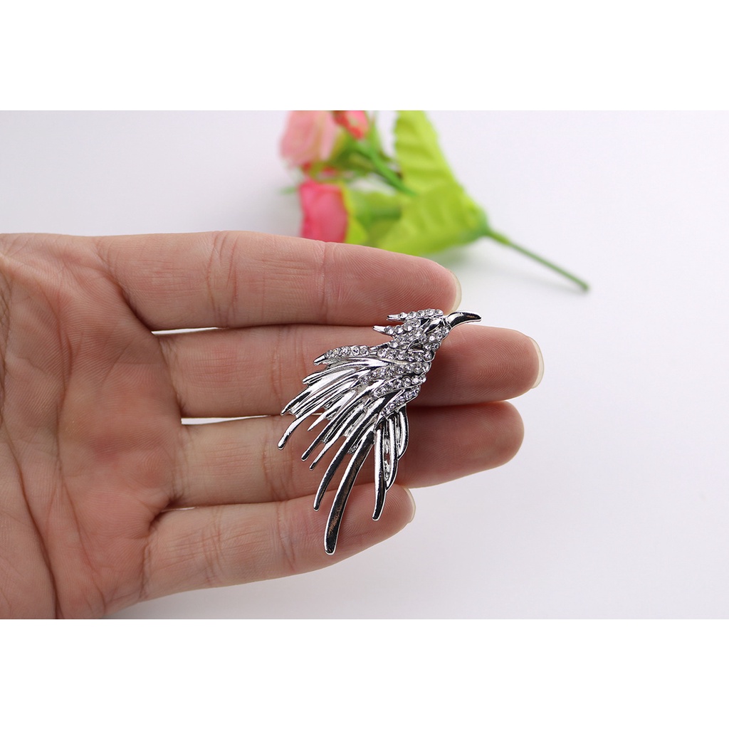 Ghim Cài Áo Hình Chim Đại Bàng Đính Đá Sang Trọng Cho Nam