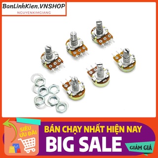 Triết áp đơn b1k-500k/ biến trở volume 1k-500k/ núm triết áp/ nắp triết áp đơn