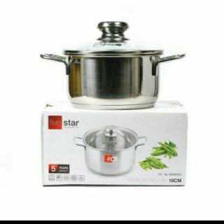 Nồi inox 3 đáy đun bếp từ FiveStar (Nắp Kính