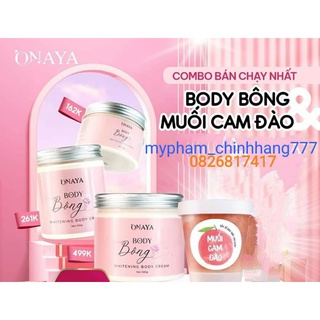 CHÍNH HÃNG 100% COMBO BODY BÔNG & MUỐI CAM ĐÀO