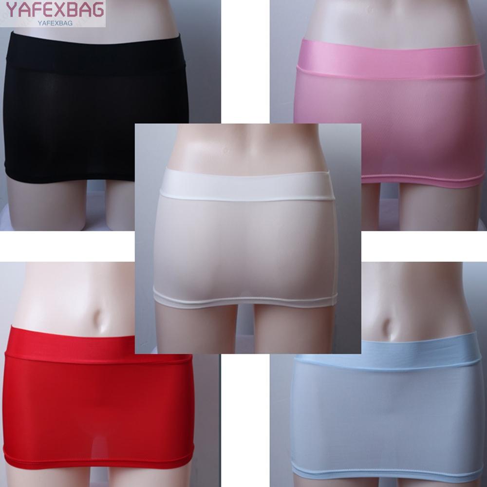 Chân Váy Ngắn Mini Xuyên Thấu Mềm Mại Màu Sắc Trơn Cho Nữ