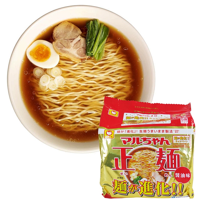 Mì không chiên Maruchan (Toyo Suisan) vị nước tương đậm đà 525g (105g x 5 gói) - Hachi Hachi Japan Shop